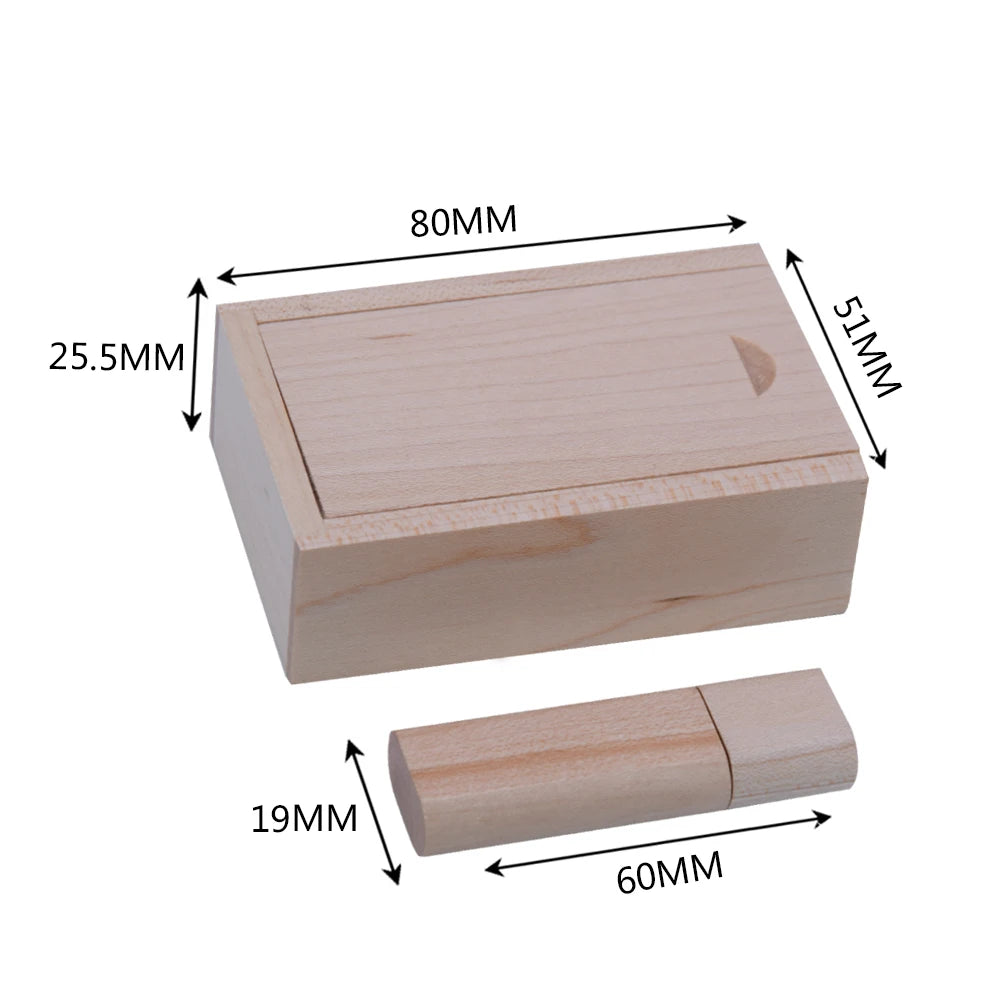 20-Pack Custom Logo Wooden USB Flash Drives 4GB–128GB USB Flash Drive PRIMED