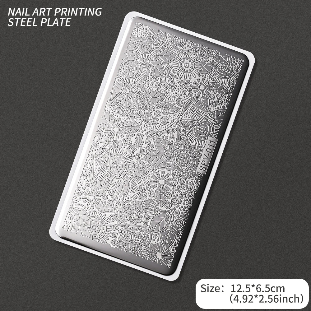 Nail Art Stamping Plate – Waves, Florals & Animal Designs