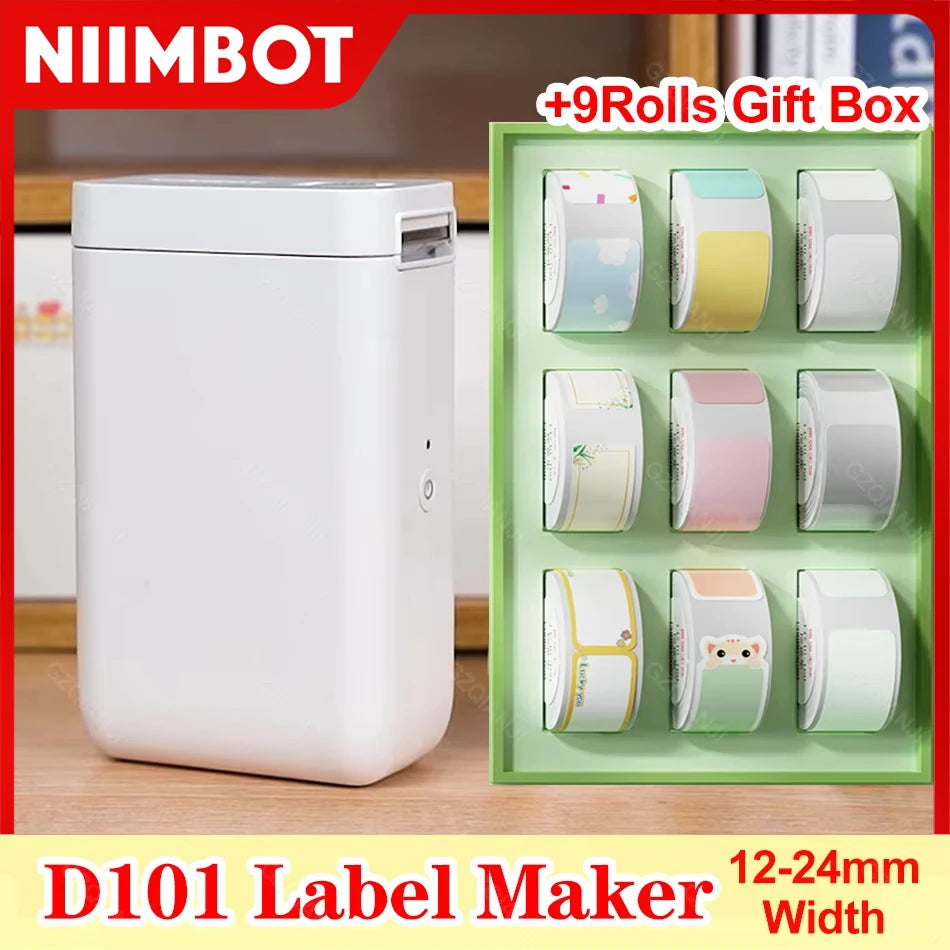 Niimbot D101 25mm Bluetooth Thermal Label Printer + Label Rolls Thermal Label Printer PRIMED