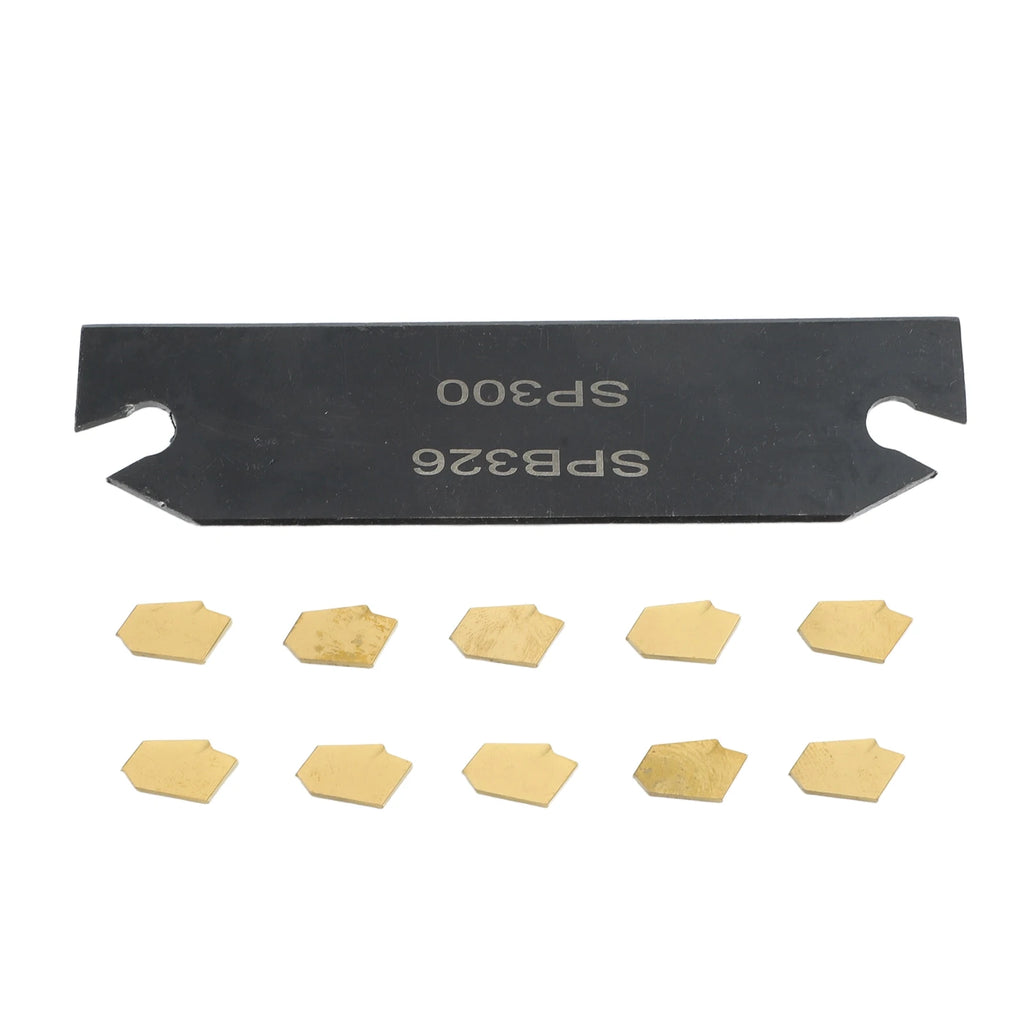 SPB26-3 Grooving Tool Holder + 10 GTN-3 SP300 Carbide Inserts Grooving Tool Set PRIMED