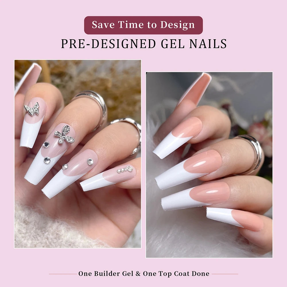288 Pcs Rainbow Press-On Nails – Colorful Square Glossy Tips