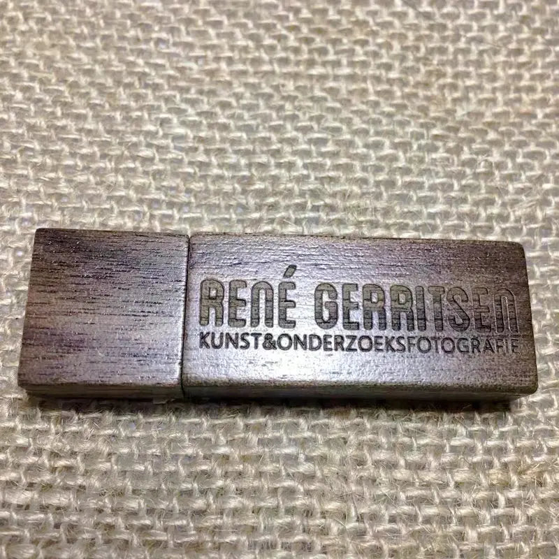 Wooden USB Flash Drive 8GB | Custom Logo Bamboo Walnut Gift Wooden USB Flash Drive PRIMED
