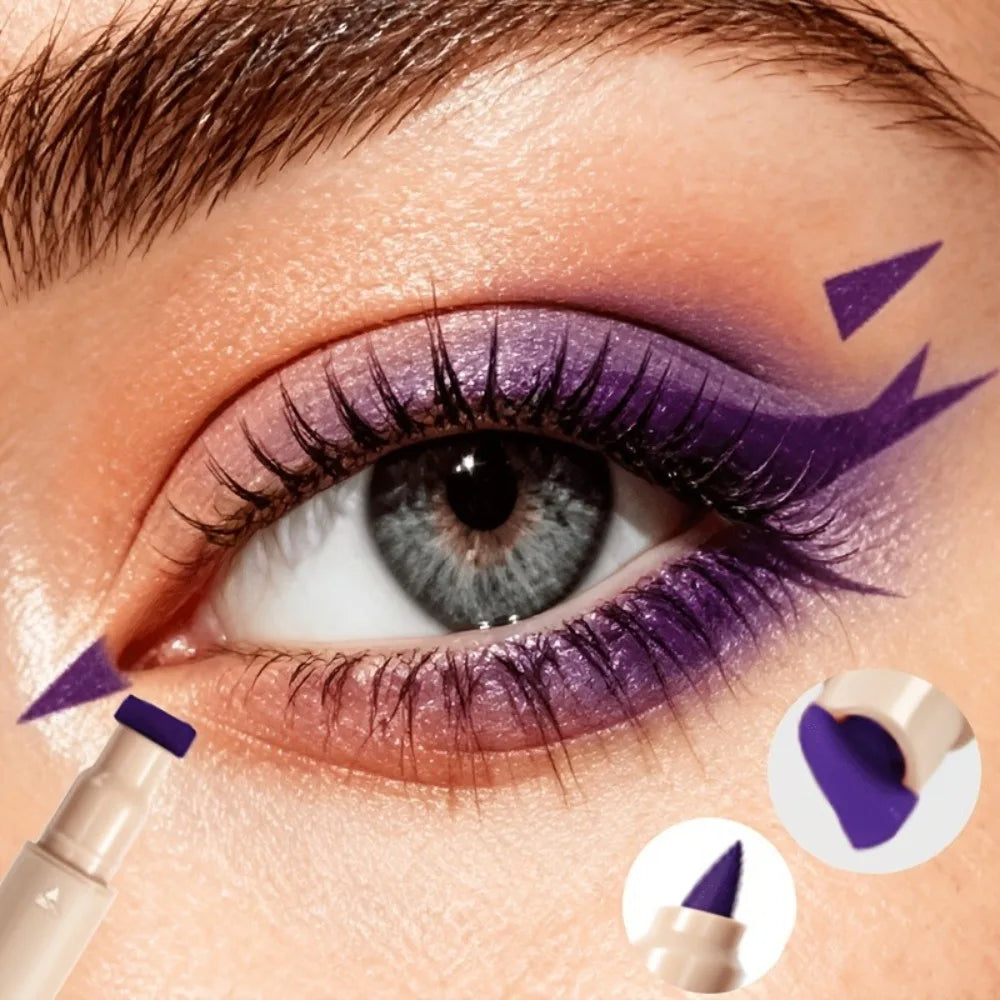 2-in-1 Stamp Eyeliner Pen – Waterproof Cat Eye Liquid Liner Stamp Eyeliner Pen PRIMED