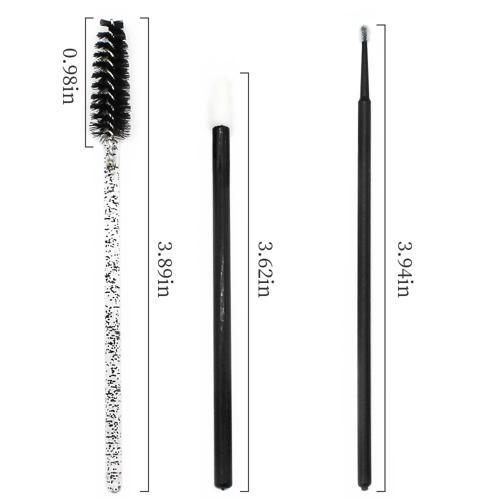 200Pcs Eyelash Extension Microbrush & Lip Brush Kit | Bulk Set Makeup Brush Kit PRIMED