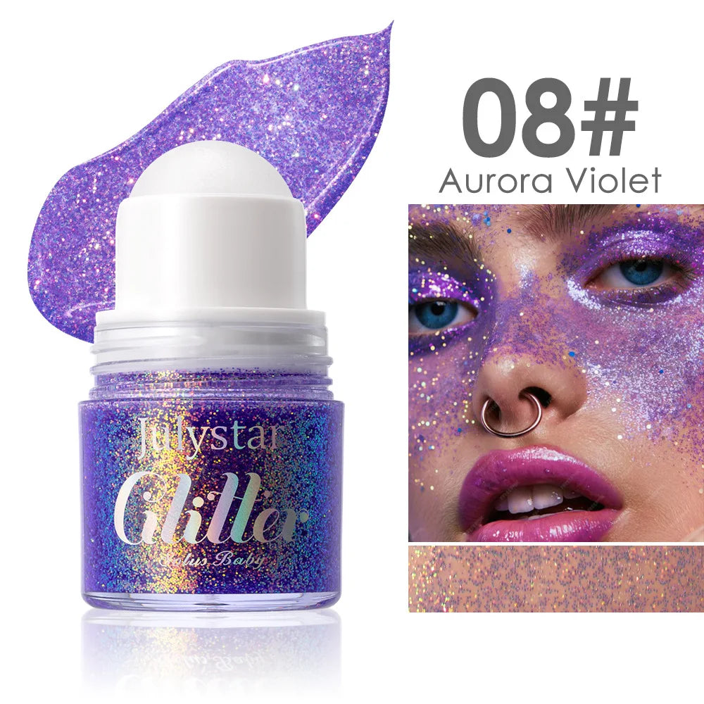 Glitter Gel Cream Face Body Eye Sequin Stage Makeup 20g Glitter Eyeshadow Gel PRIMED 08