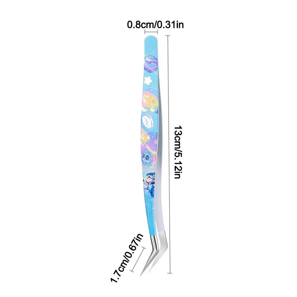 Curved Stainless Steel Eyelash Tweezers – Anti-Static Precision Eyelash Tweezers PRIMED