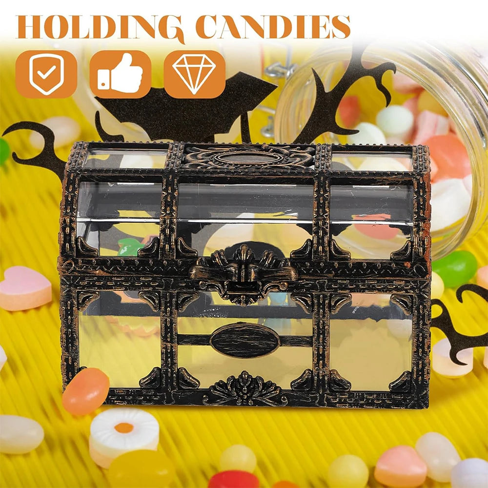 Mini Pirate Treasure Chest Box – Jewelry & Candy Storage Decorative Storage Box PRIMED