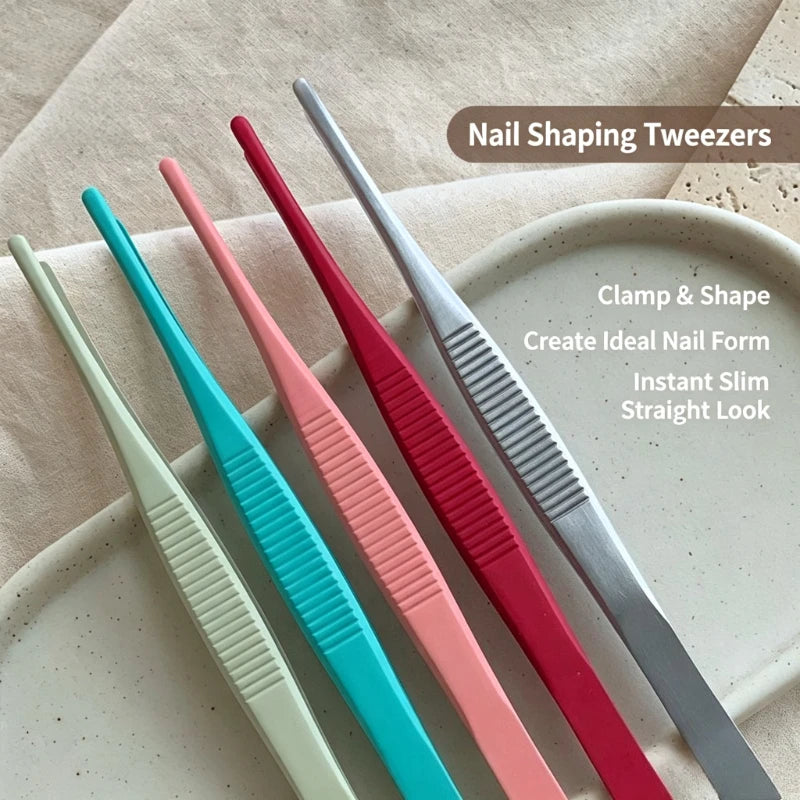 Rhinestone Tweezers Stainless Steel Nail Art Gem Picker Tool