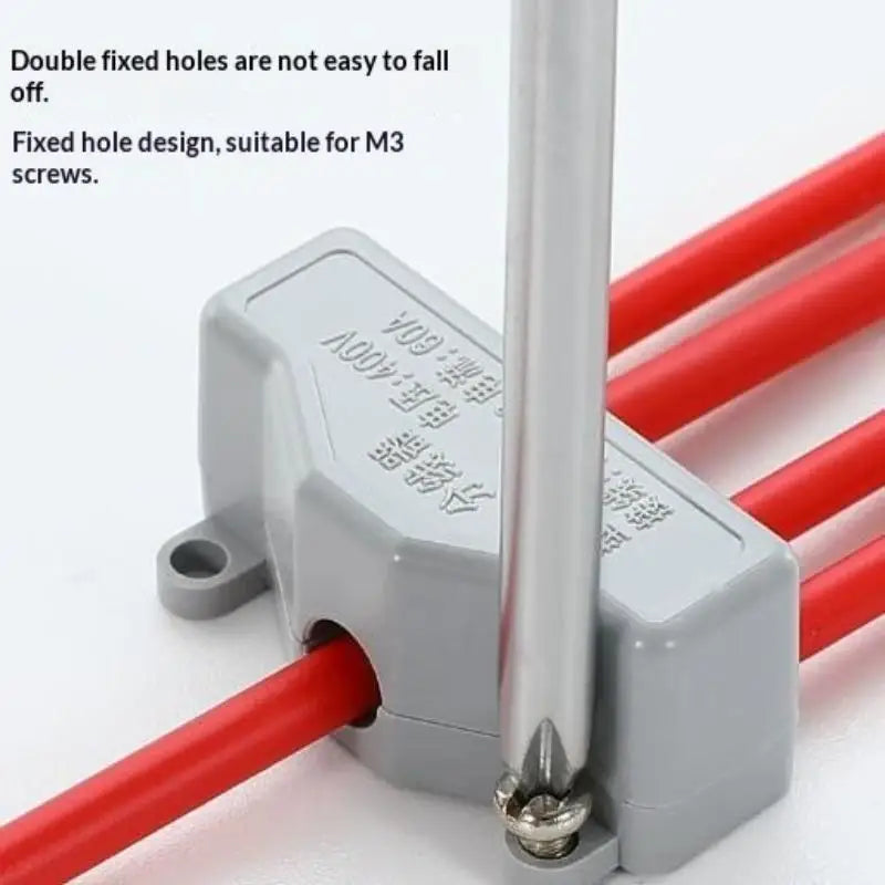 1-in-4 Brass Wire Splitter Terminal Block 60A 400V | F-5 Wire Splitter Terminal PRIMED