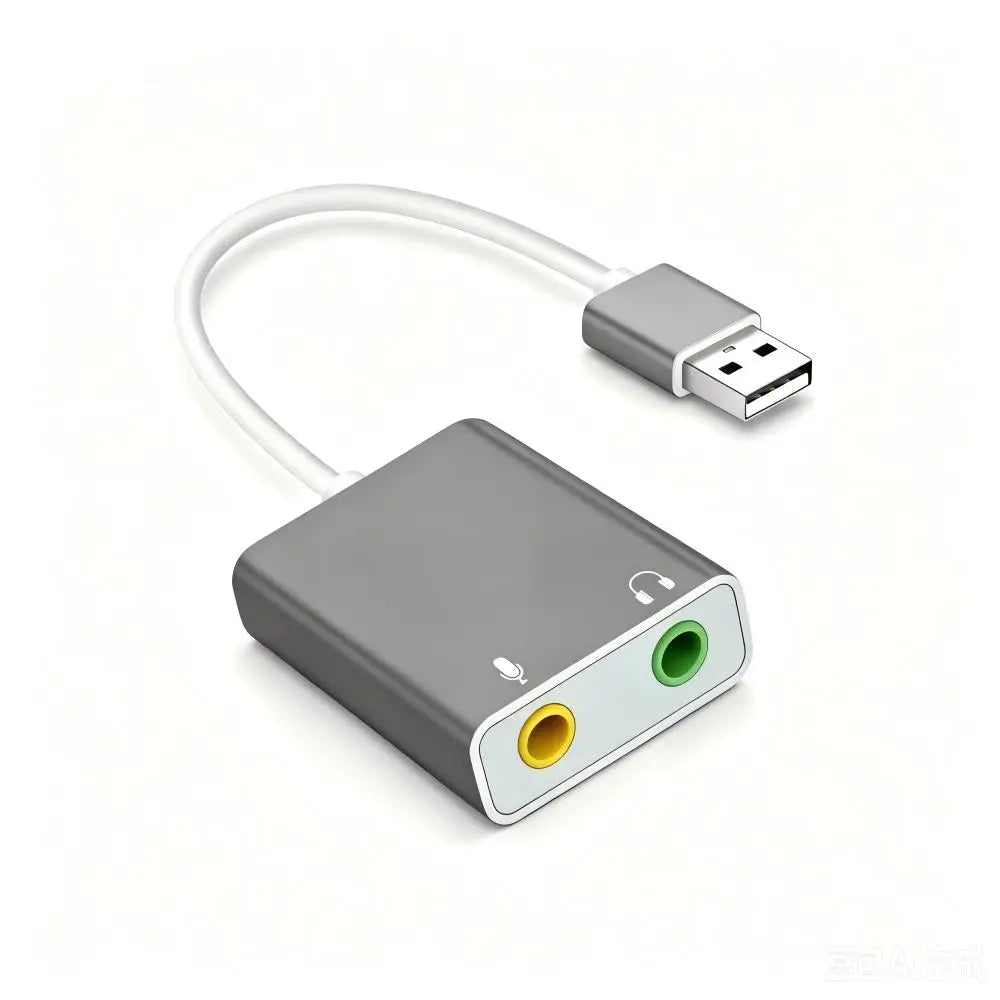 USB-C to 3.5mm External Sound Card Adapter for Laptop & Mac