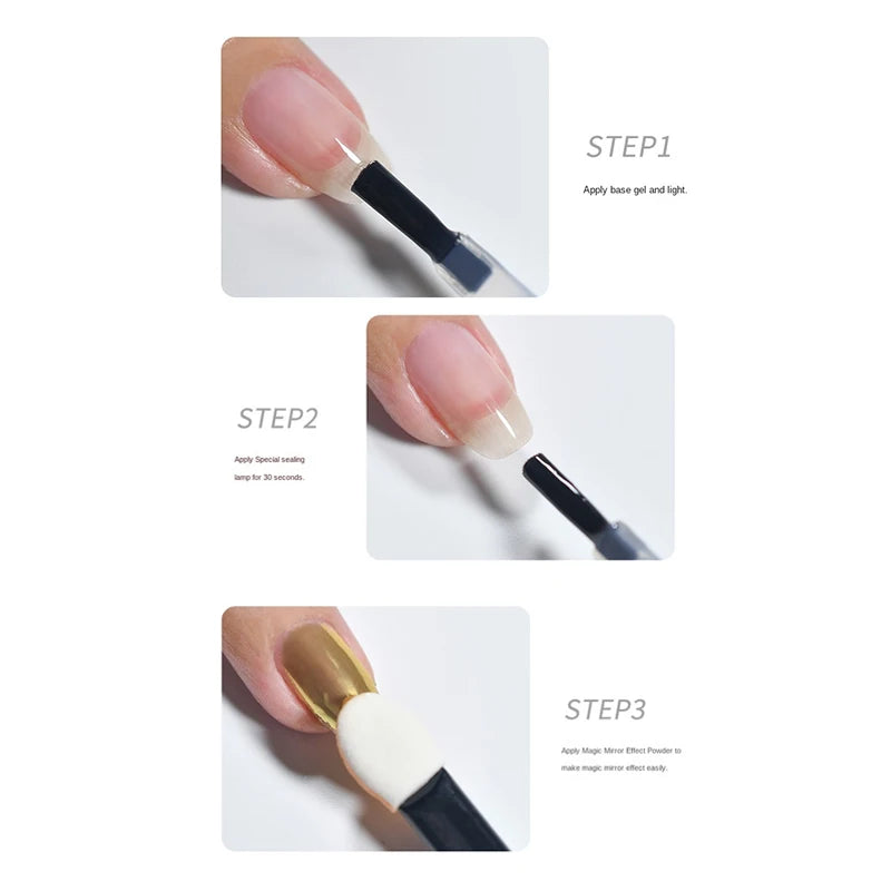 Matte Gel Top Coat 15ml | UV Nail Art Chrome Powder Finish
