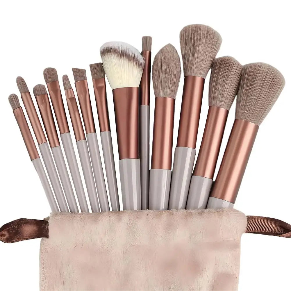 13-Piece Makeup Brush Set – Foundation, Eyeshadow & Blush