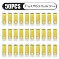 Custom Logo USB 2.0 Flash Drive 4–64GB | Bulk 10/50/100 Pcs USB Flash Drive PRIMED 4GB yellow 50pcs