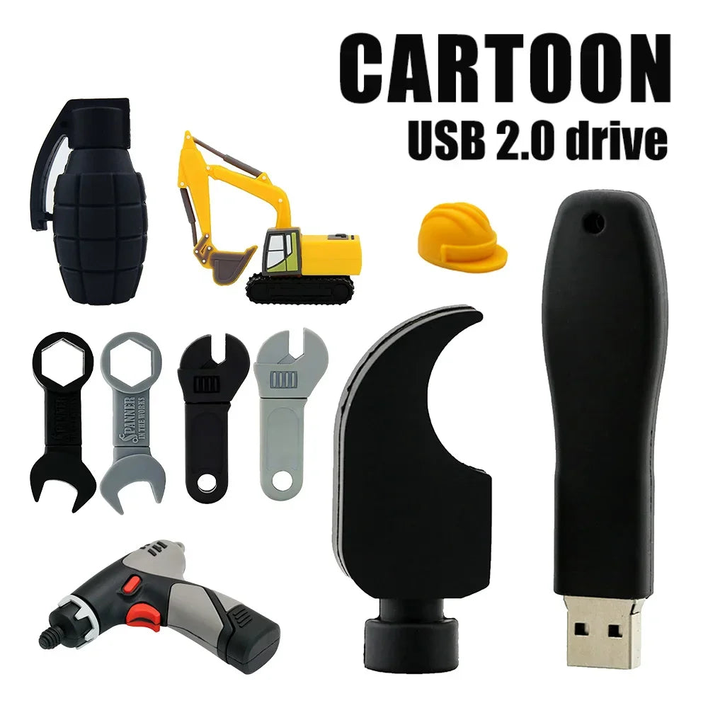 Novelty Tool USB Flash Drive 4GB–128GB | Wrench Hammer Shape USB Flash Drive PRIMED