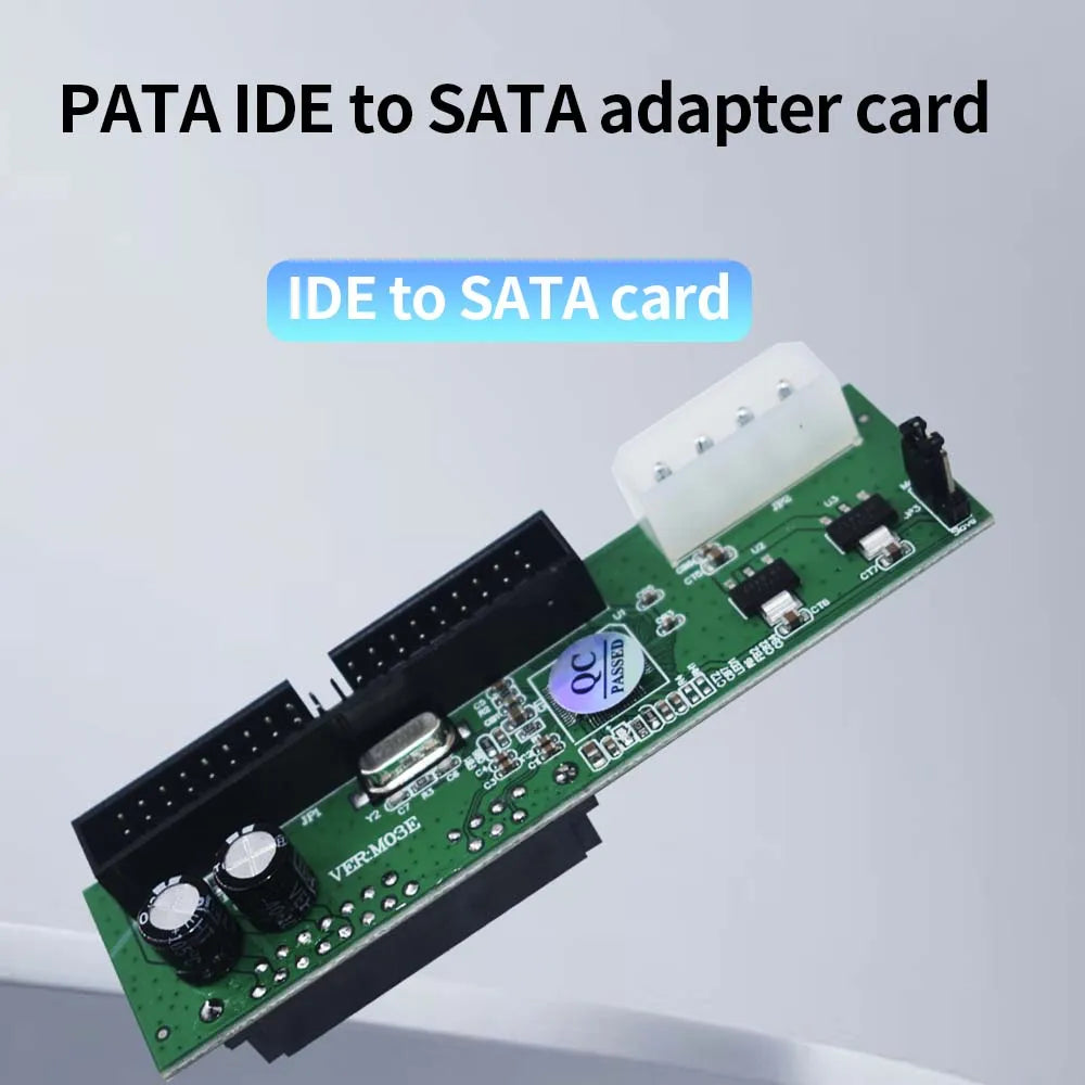 TISHRIC SATA to IDE Adapter 22Pin to 40Pin HDD DVD Converter Storage Adapter PRIMED