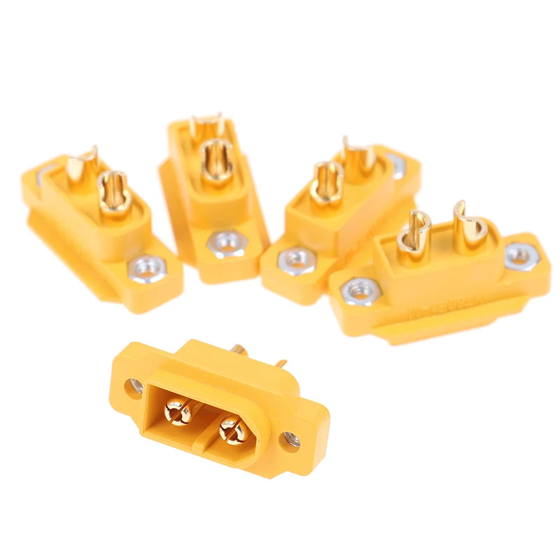 5pcs XT60E-M Mountable Male Plug Connector – RC Battery RC Battery Connector PRIMED