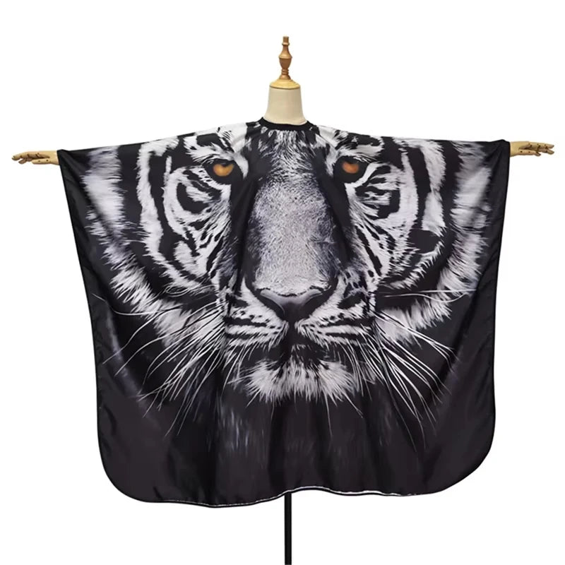 Waterproof Anti-Static Barber Cape – Black Salon Haircut Gown