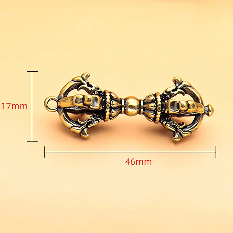 Tibetan Brass Dorje Vajra Ornament | Buddhist Desk Decor