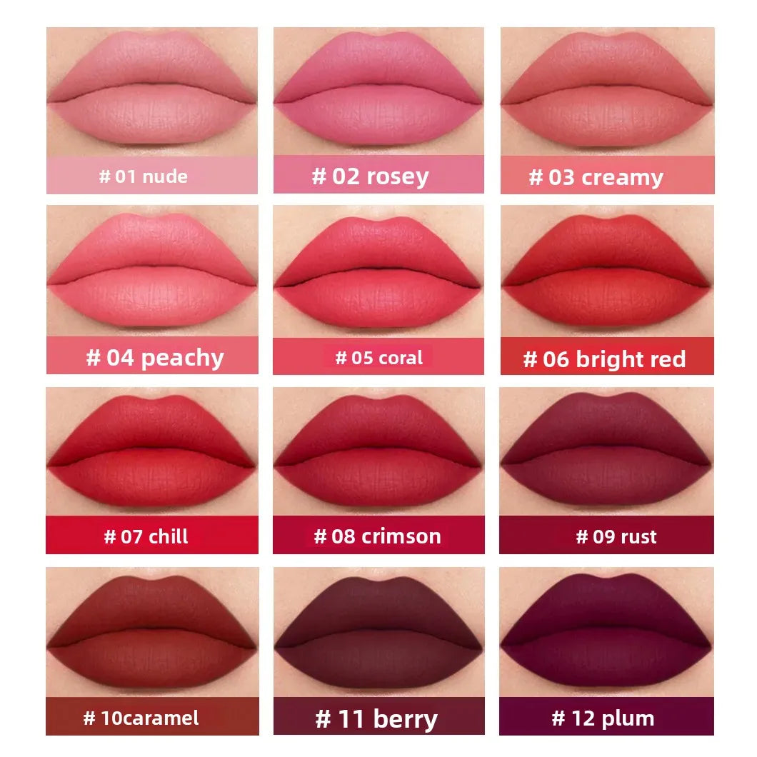 Mirsist 6-Color Matte Liquid Lipstick Set – Waterproof & Long-Lasting