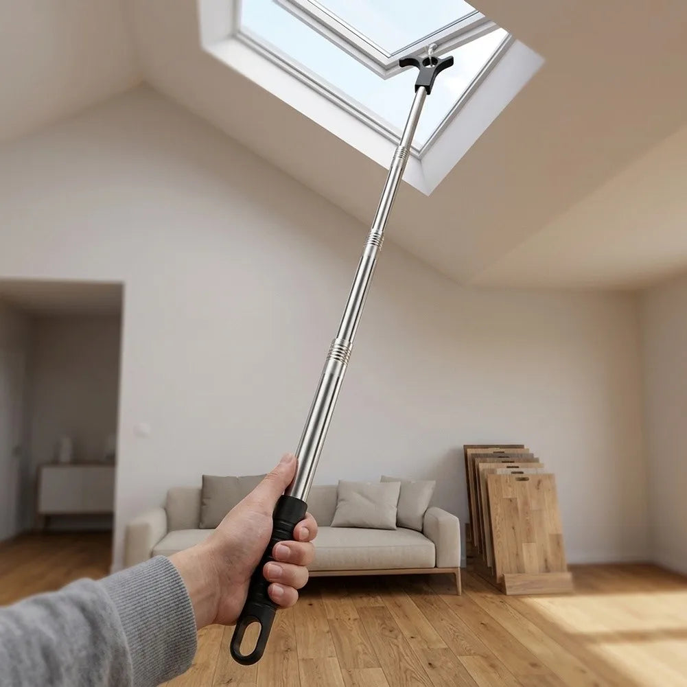 Telescopic Skylight Opening Pole 2m | Stainless Steel Hook Rod Skylight Opening Pole PRIMED