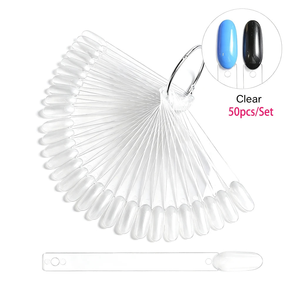 Clear Nail Practice Tips 50–150 Pcs | Nail Art Display Sticks
