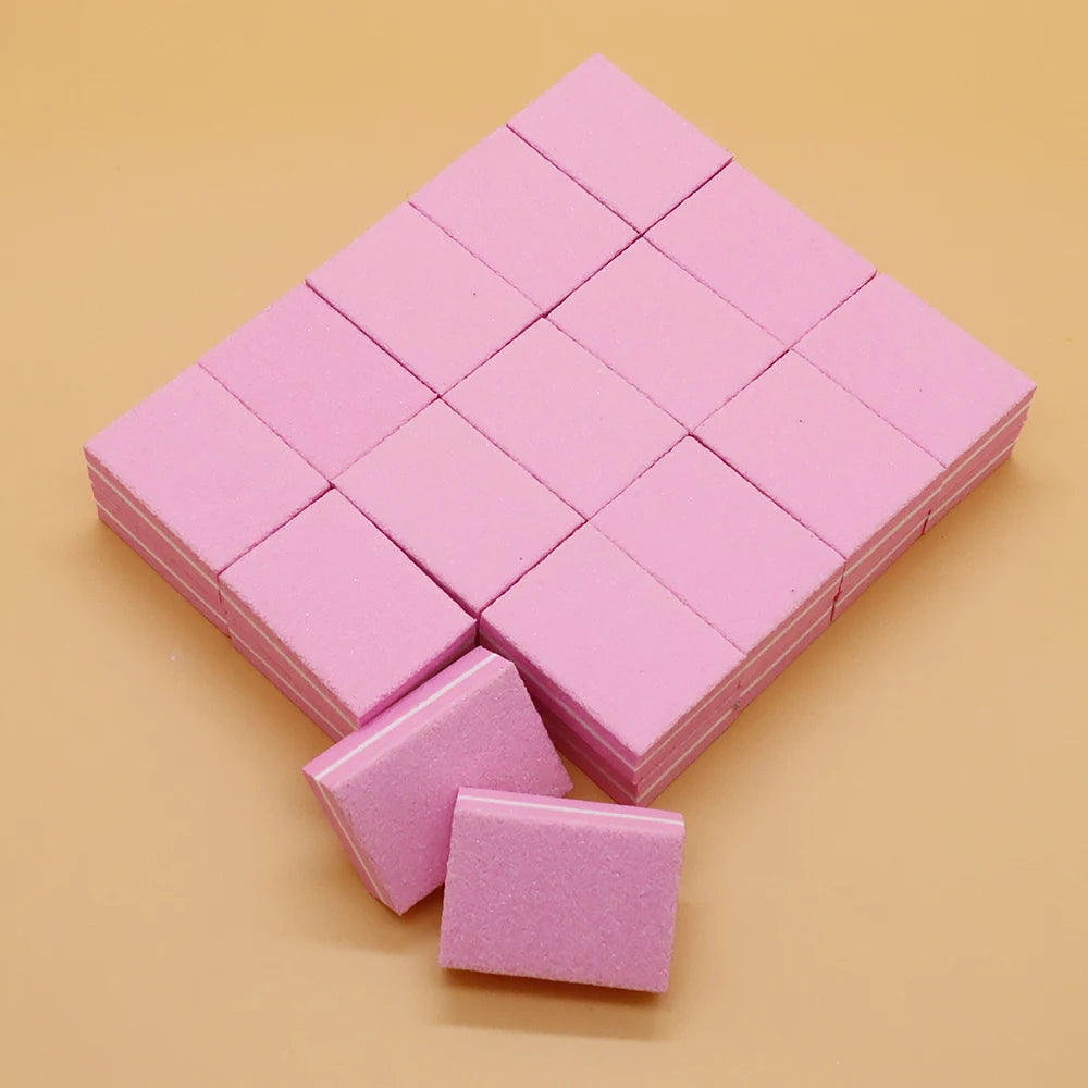 Mini Sponge Nail File Buffer Block 15/30/50pcs 100/180 Grit Nail File Buffer PRIMED