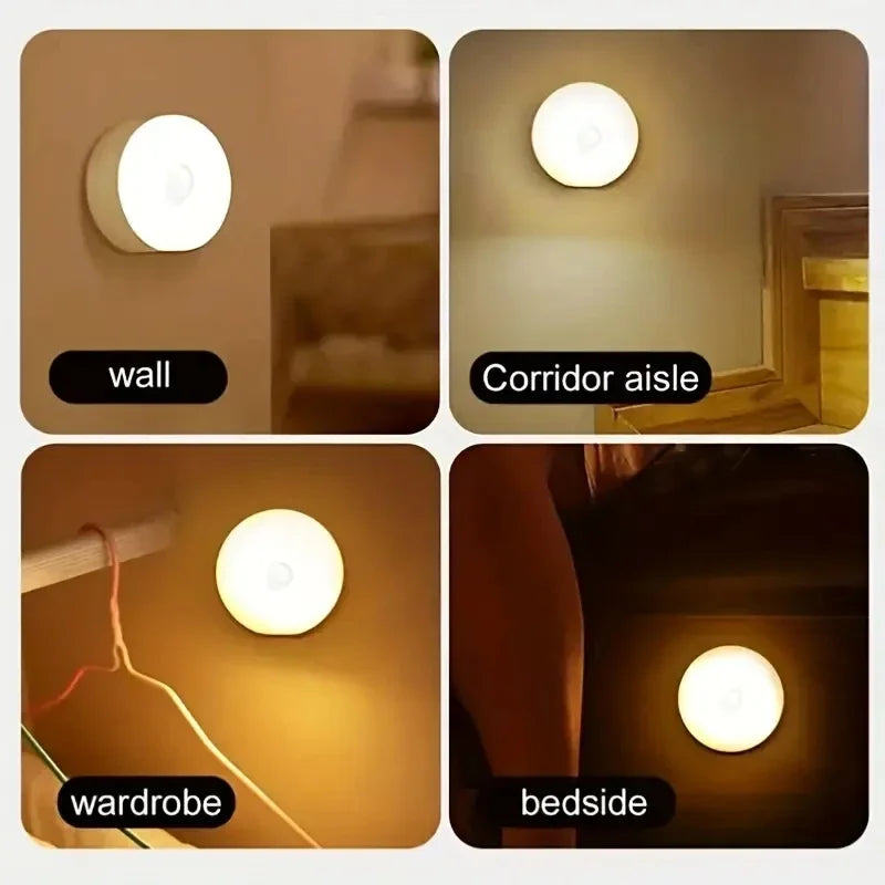 Wireless Motion Sensor LED Night Light – USB Rechargeable