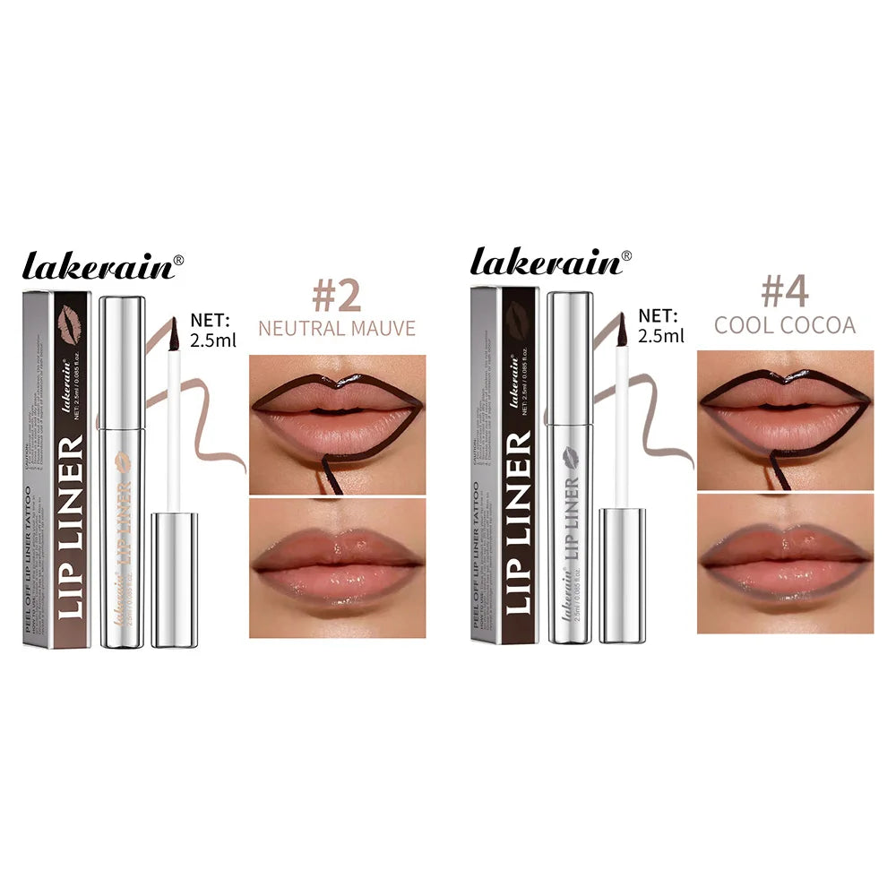 Peel Off Matte Lip Liner Pencil – Waterproof & Long Lasting Lip Liner Pencil PRIMED 02 Add 04-2Pc