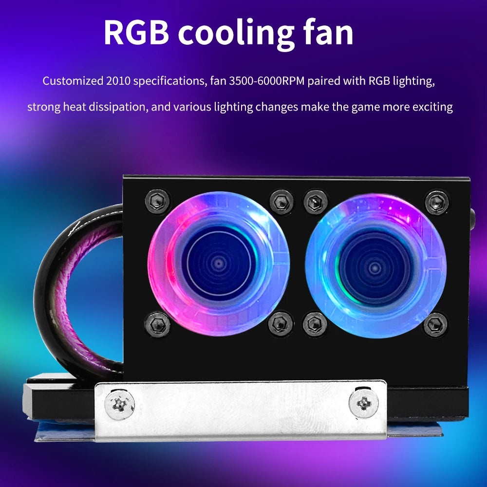 TISHRIC RGB M.2 2280 NVMe SSD Heatsink with 7000RPM Fan SSD Heatsink Cooler PRIMED