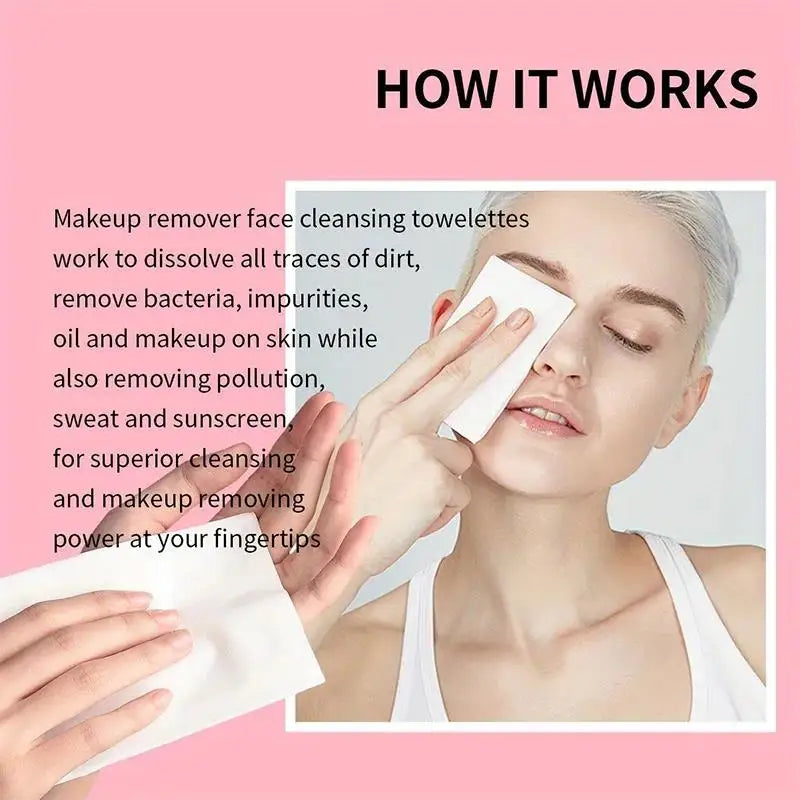 USHAS Makeup Remover Wipes – 30 Gentle Hypoallergenic Towelettes