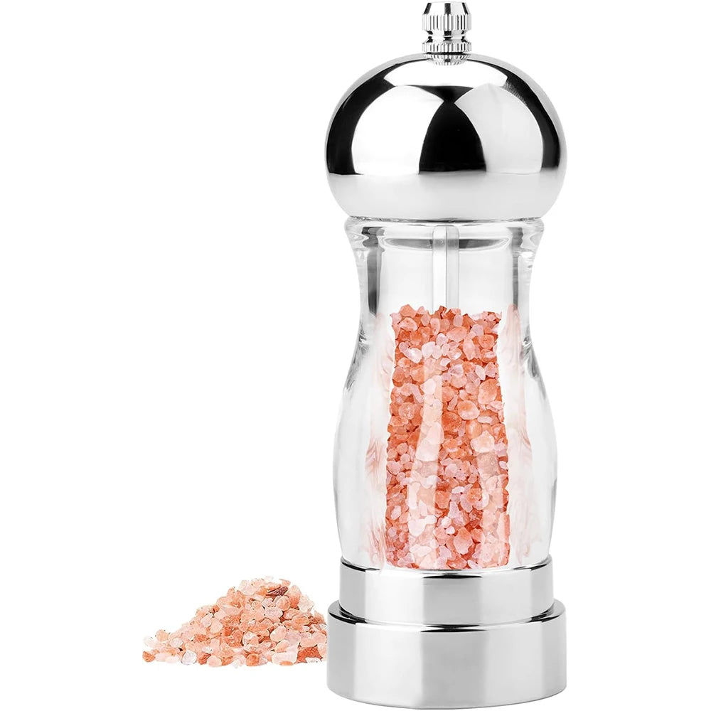 LMETJMA 6-Inch Salt & Pepper Grinder Mill – Adjustable Coarseness Salt & Pepper Mill PRIMED
