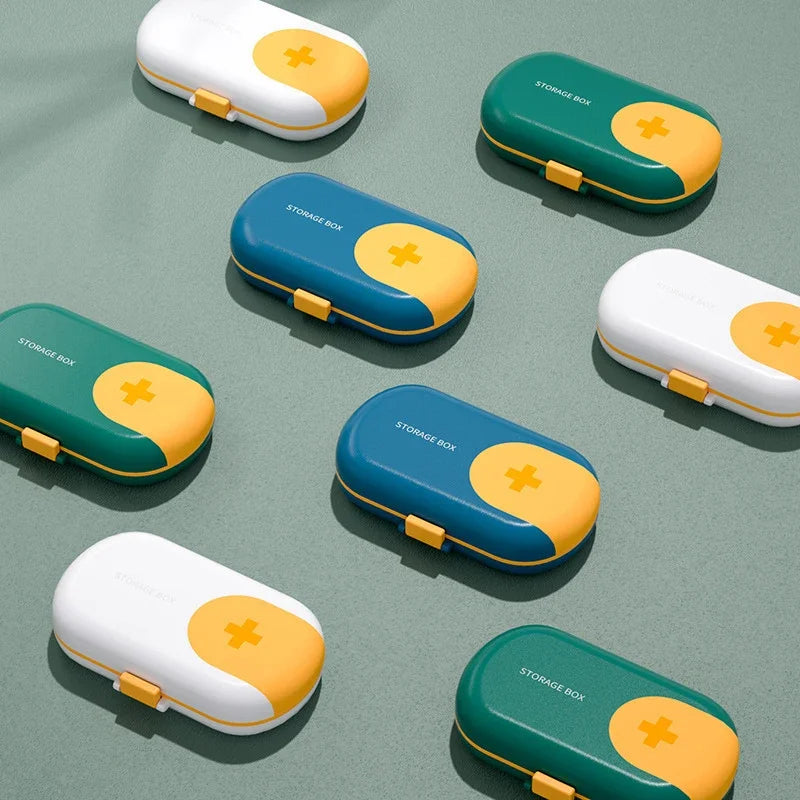 Travel Pill Organizer with Cutter & 4 Compartments | BPA-Free