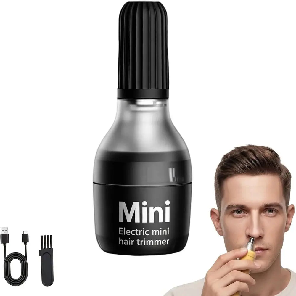 USB Rechargeable Nose & Ear Hair Trimmer – Stainless Steel