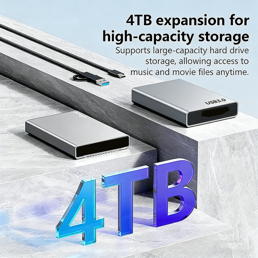 2.5" Aluminum HDD Enclosure – SATA to USB 3.0, 5Gbps, 4TB HDD Enclosure PRIMED