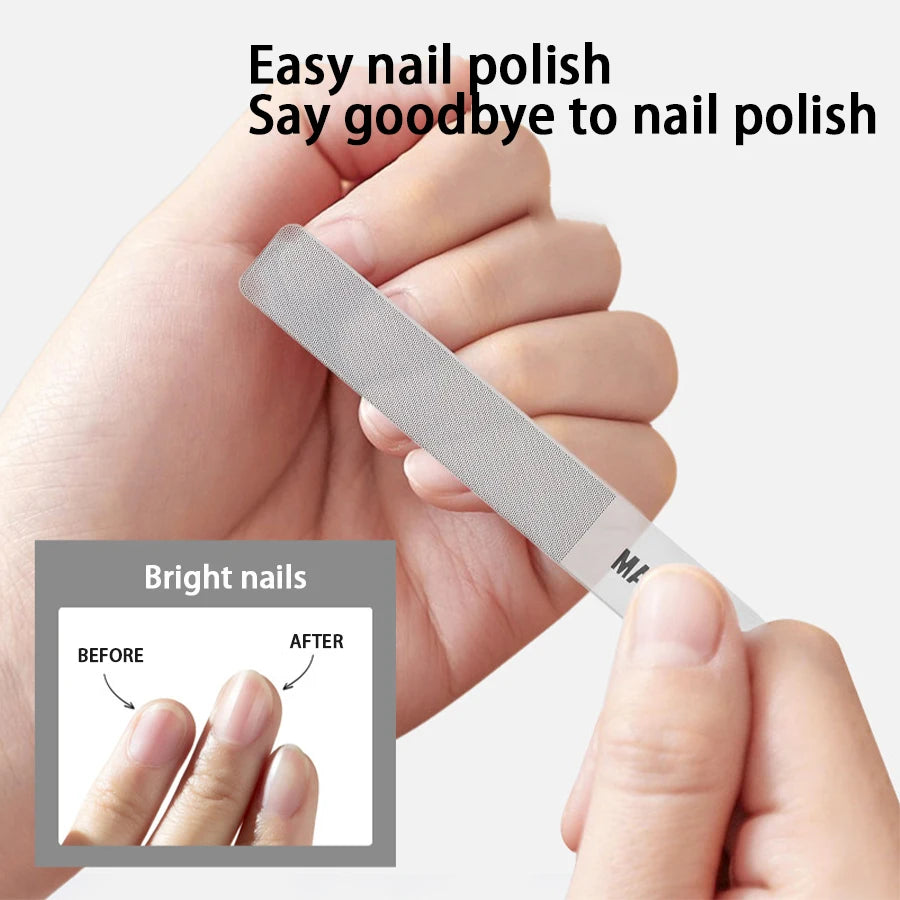 Nano Glass Nail File – Crystal Transparent Polish & Shine Tool Crystal Nail File PRIMED