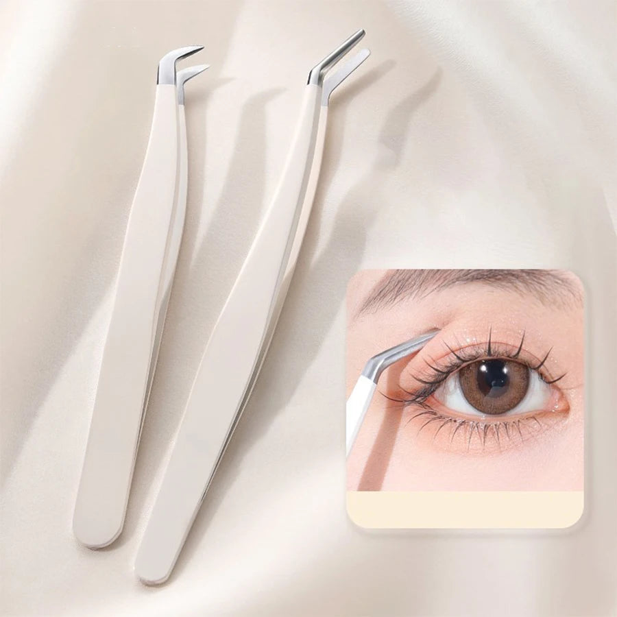 Stainless Steel Eyelash Tweezers for Lash Extension Grafting