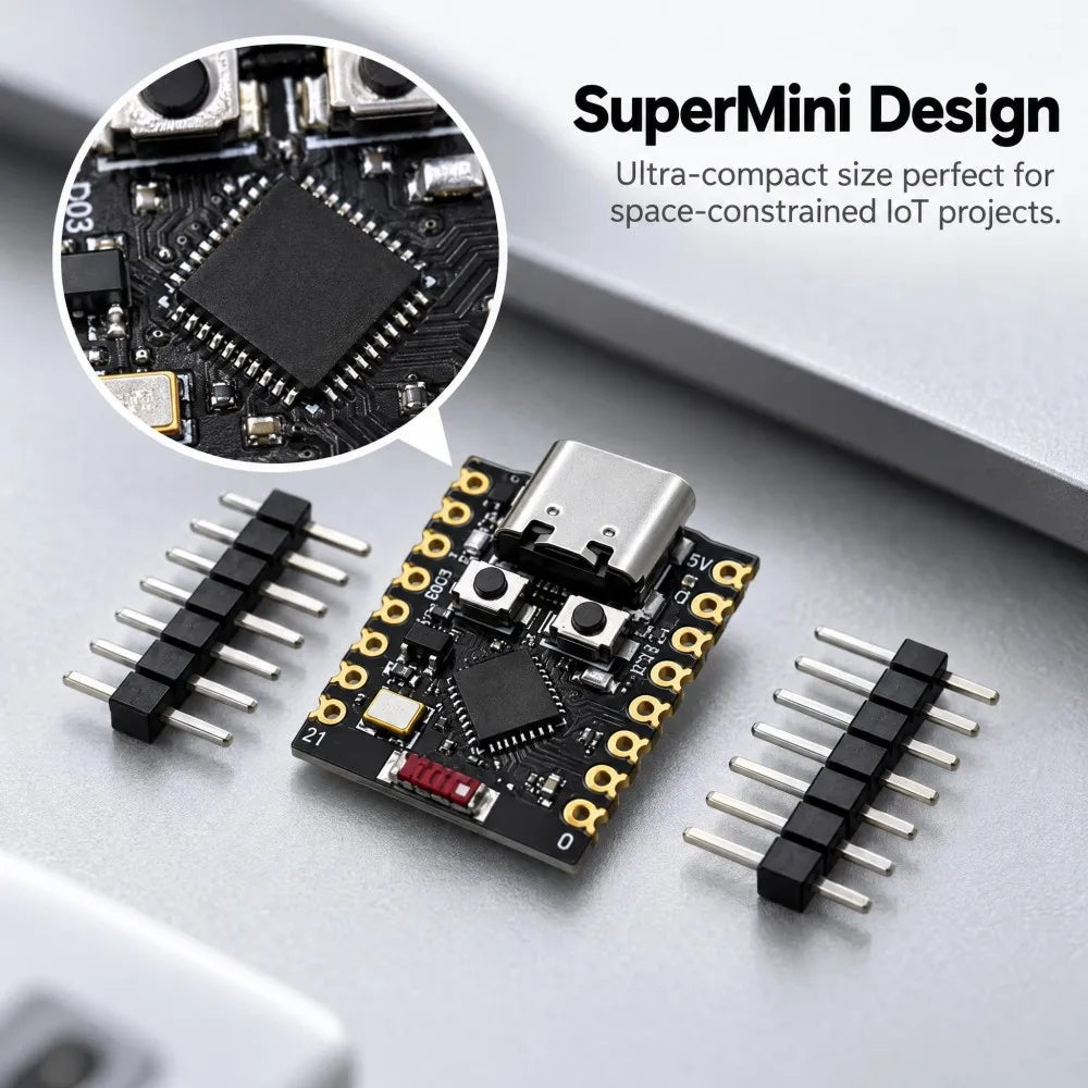TISHRIC ESP32-C3 Super Mini Dev Board WiFi BT 32Bit Type-C Microcontroller Dev Board PRIMED