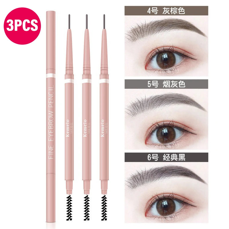 Ultra Fine Double-Ended Eyebrow Pencil – 6 Colors Waterproof Eyebrow Pencil PRIMED 04 and 05 and 06