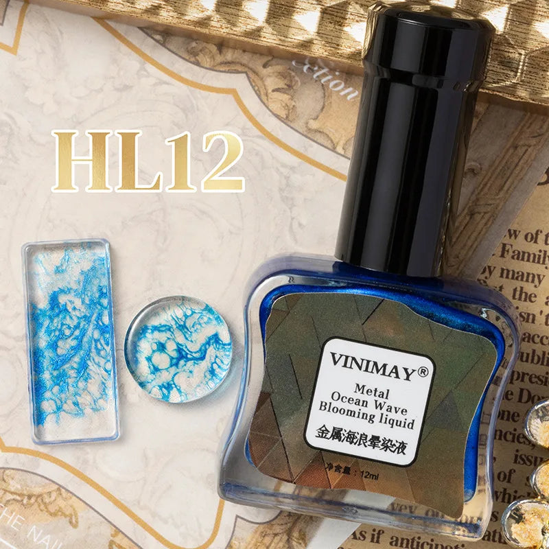 Ocean Wave Marble Nail Gel – Smoke Bubble Blending Polish 12ml