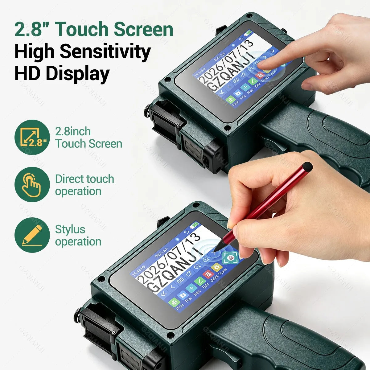 Bluetooth Handheld Mini Inkjet Printer 12.7mm – 24 Languages Portable Inkjet Printer PRIMED