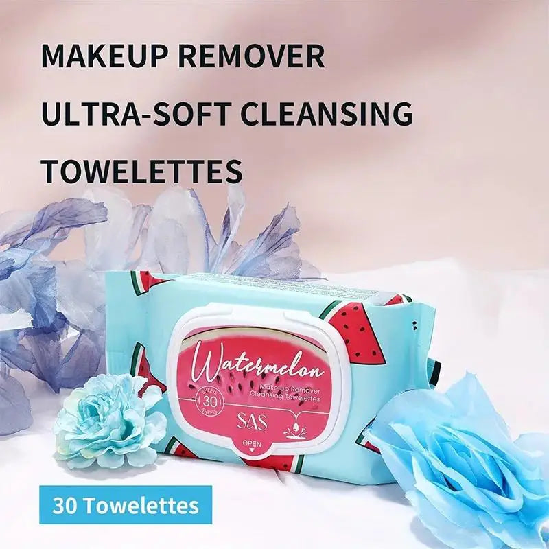 USHAS Makeup Remover Wipes – 30 Gentle Hypoallergenic Towelettes