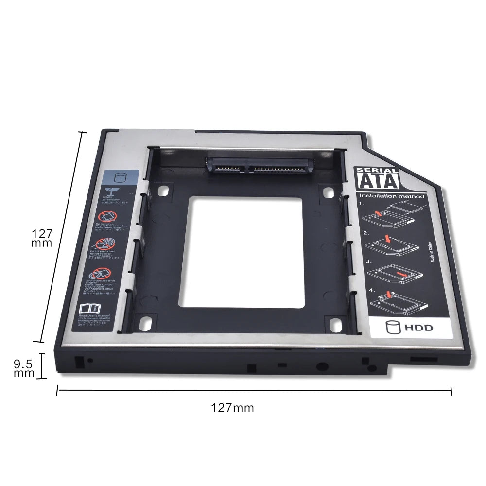 TISHRIC HDD Caddy 9.5mm 12.7mm SATA SSD Hard Drive Enclosure HDD Caddy Enclosure PRIMED 9.5mm China Mainland