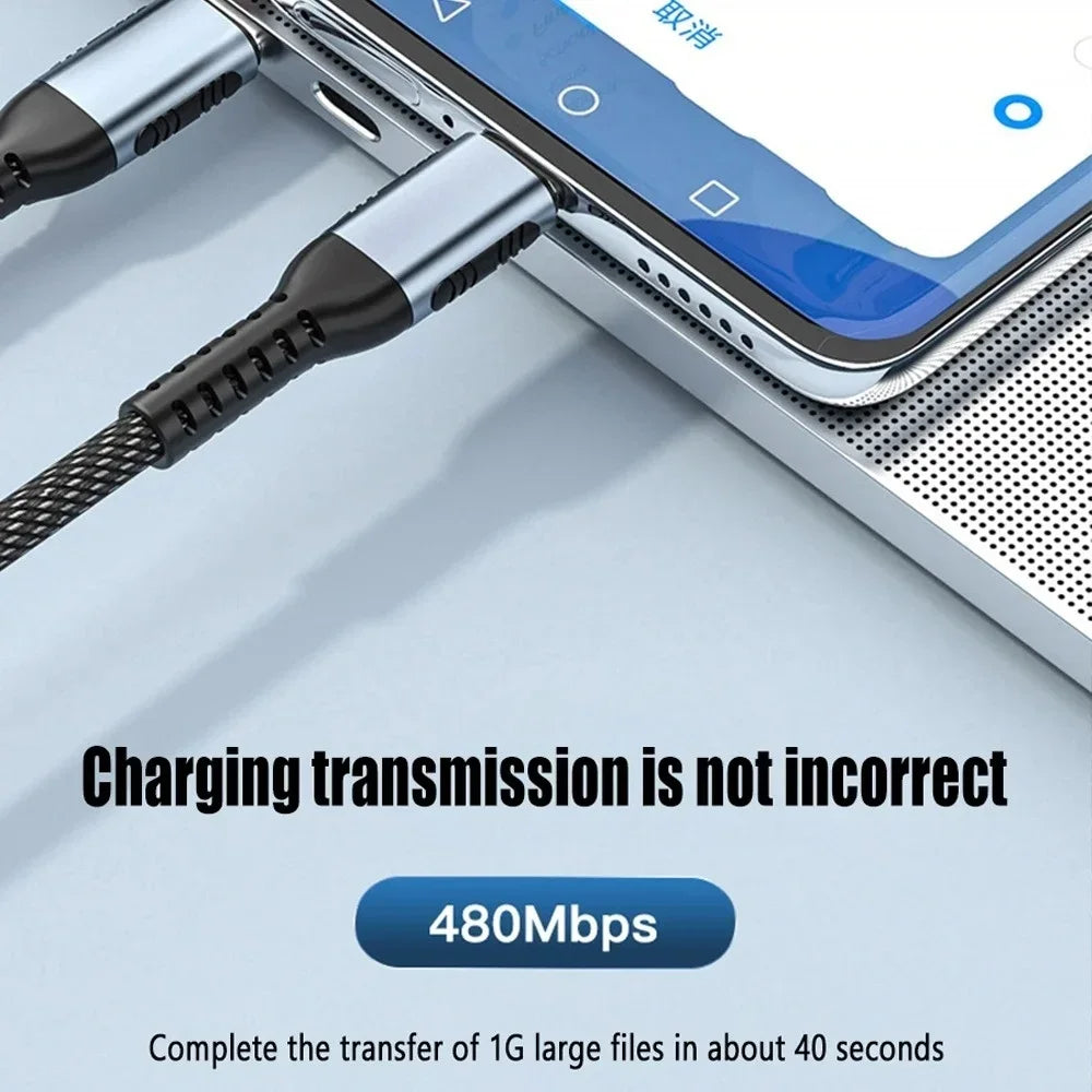 USB-C to USB-C Cable PD 100W 5A Fast Charging 1M/2M USB-C Charging Cable PRIMED