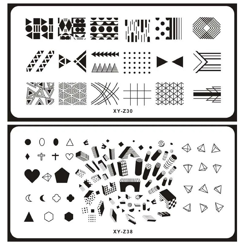 MAFANAILS Nail Art Stamping Plate – Multi-Design Stencil XY-Z Nail Stamping Plate PRIMED