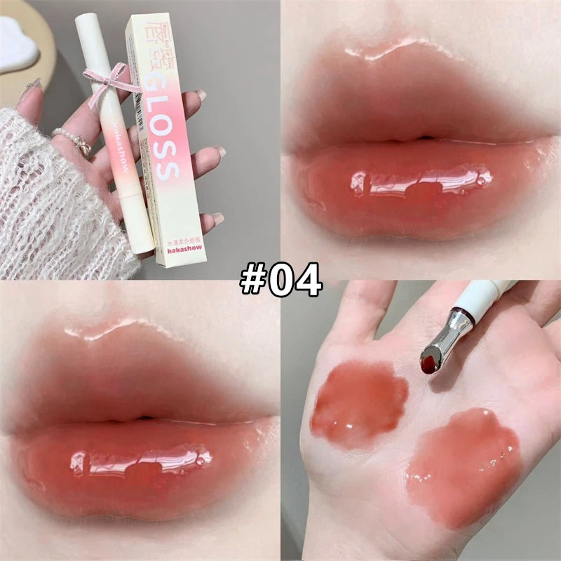 Mirror Watery Lip Gloss – Hydrating Jelly Tint Shiny Nude Lip Gloss PRIMED 04