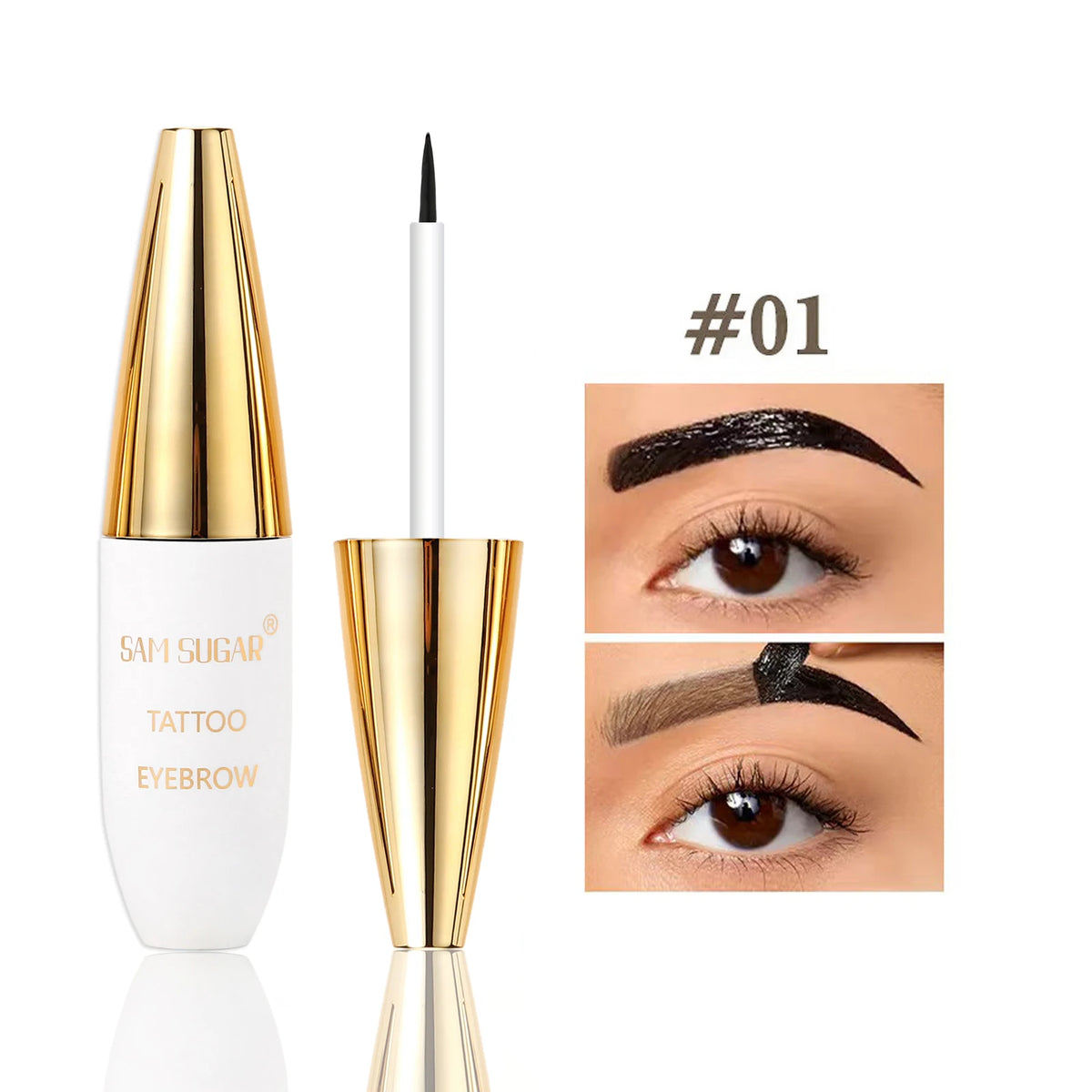 SAM SUGAR Peel-Off Brow Tattoo Cream | Waterproof Long-Lasting Eyebrow Tint Cream PRIMED 01