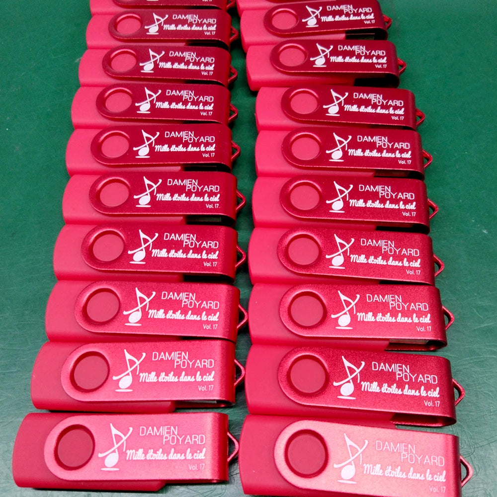 100-Pack Metal USB 2.0 Flash Drives 4–64GB Custom Logo Bulk Bulk USB Flash Drive PRIMED