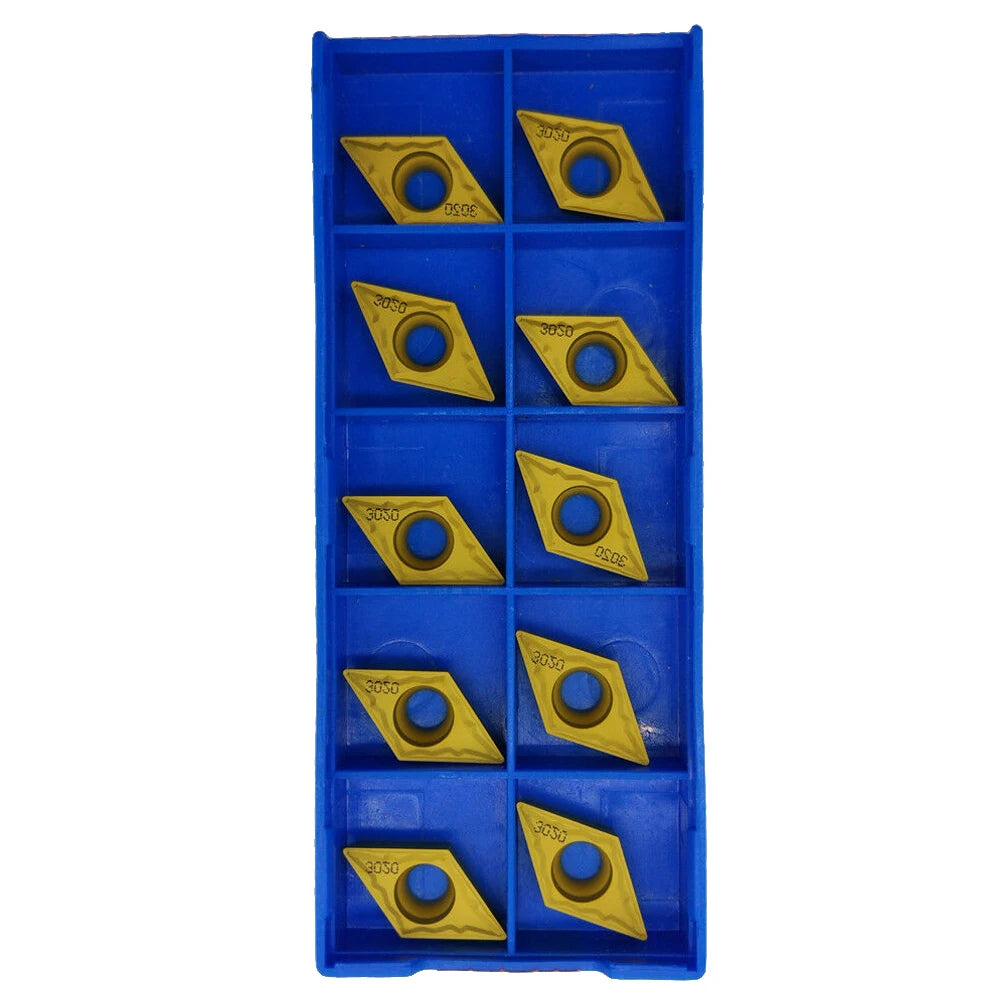DCMT11T304-HMP Carbide Turning Inserts for Steel – 10 Pcs
