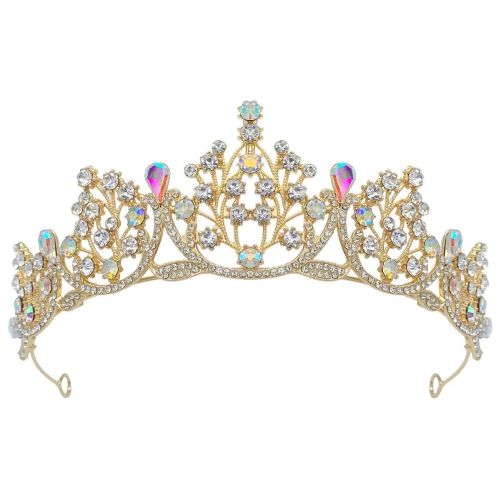 Rhinestone Crystal Tiara Crown Baroque Bridal Wedding Headband