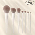 Ivory White Makeup Brush Set 5/7/10/12 Pcs – Soft Synthetic Makeup Brush Set PRIMED 7pcs